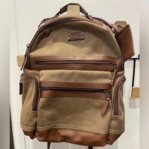 Renwick Business Backpack with Genuine Leather Trim